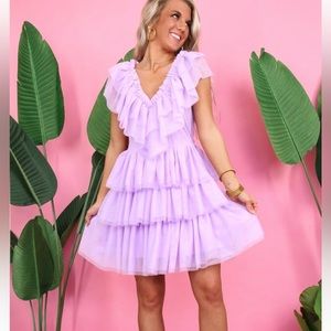 Purple ruffle dress